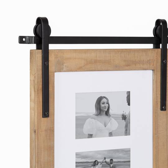 Kate and Laurel Cates 4 Opening Rustic Brown Wood Picture Frame